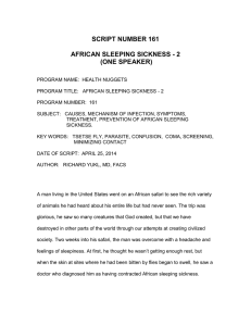 script number 161 african sleeping sickness