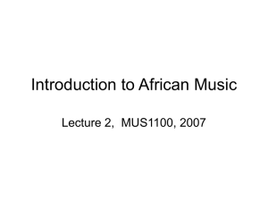 African Music lec 2 2007