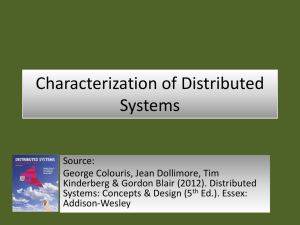 Characterization of Distributed Systems