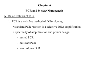B. Applications of PCR