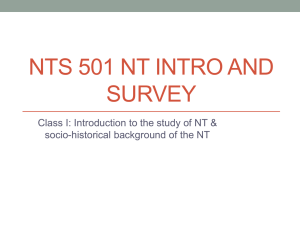 NTS 501 nt intro and Survey