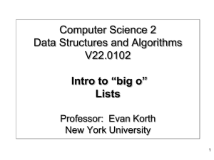Abstract Data Types - Lists - NYU Computer Science Department