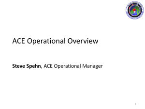 ACE Operational Overview - International Arctic Research Center