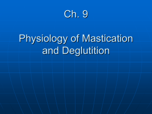 Ch. 9 Physiology of Mastication and Deglutition