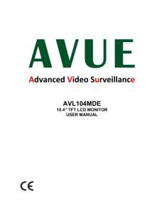 User's Manual - AVUE: Advanced Video Surveillance