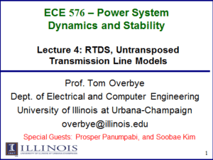 RTDS for Power Systems Simulation - University of Illinois at Urbana