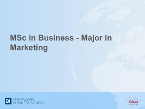 MSC in Strategic Marketing Management