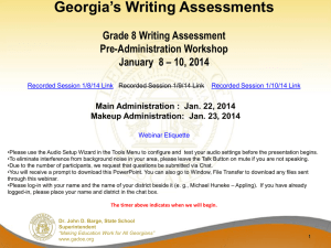 Grade 8 Writing Assessment - Georgia Department of Education