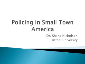 Policing in Small Town America - University of Phoenix Research