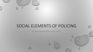 Social Elements of Policing