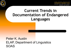 Documentation trends - Hans Rausing Endangered Languages
