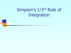 Simpson's 1/3rd Rule