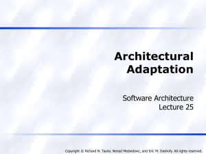 Architectural Adaptation - Center for Software Engineering