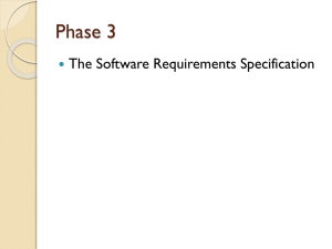 The Software Requirements Specification