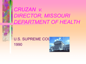 CRUZAN v. DIRECTOR, MISSOURI DEPARTMENT OF HEALTH