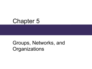 Chapter 5, Groups, Networks, and Organizations