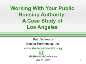 Working With Your Public Housing Authority: A Case Study of Los