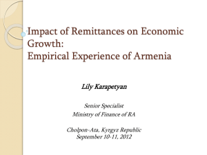 Armenia: Structure of Remittances