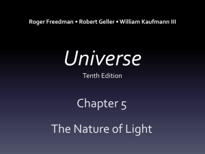 The Nature of Light Chapter 5 PowerPoint