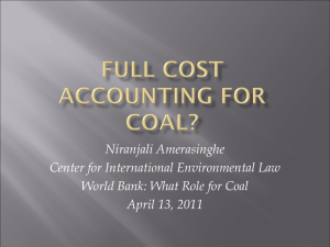 Full Cost Accounting for Coal?