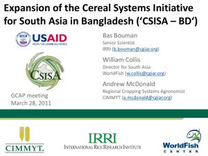 GCAP presentation ajm - International Wheat Information System
