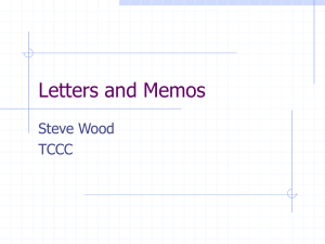 Letters and Memos