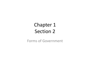 notes and assignments Government Chapter 1, Section 2