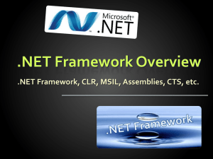 NET Framework Overview