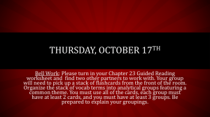 Thursday, October 17th2