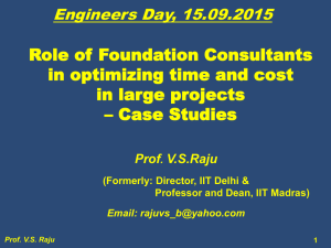 Role of Foundation Consultants in optimizing time and cost in large