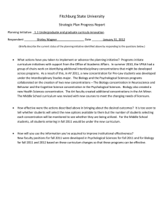 Fitchburg State University Strategic Plan Progress Report Planning