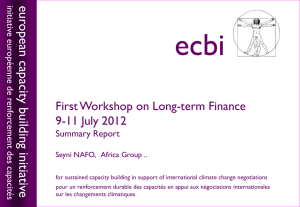 First Workshop on Long-term Finance
