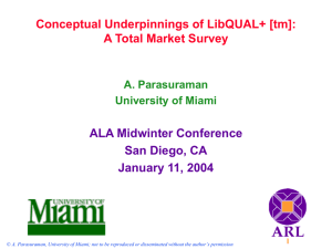 Conceptual Underpinnings of LibQUAL+™: A Total Market Survey