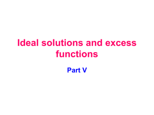 Ideal solutions and excess functions-2