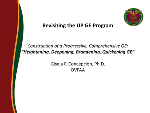THE UP GRADUATE IN PHILIPPINE AND GLOBAL SOCIETY A