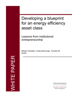 Developing a blueprint for an energy efficiency asset class