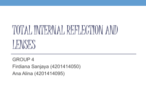 Total internal reflection Total internal reflection
