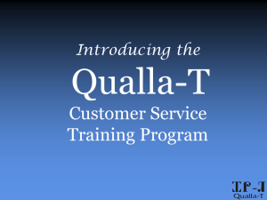 Qualla-T Customer Service Program