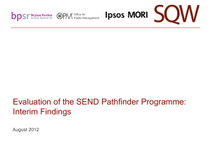 Evaluation of the SEND pathfinder programme: interim