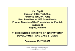 The Economic Benefits of Innovations' Development: Case Studies
