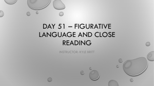 Day 51 * Figurative language and close reading