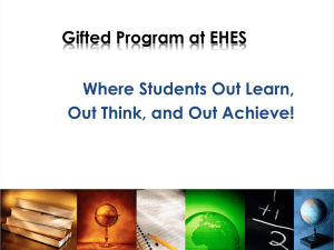 Gifted Program at EHES