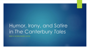 Humor, Irony, and Satire in The Canterbury Tales
