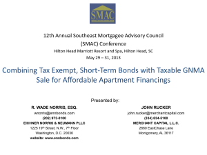 tax exempt bond +4% lihtc program - Southeast Mortgagee Advisory
