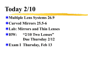 2-10 Mirrors and Two Lens Systems