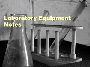 Laboratory Equipment Notes