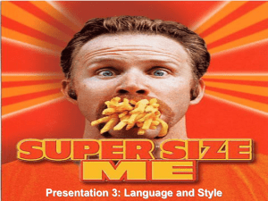 supersize me language and style