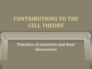 contributions to the cell theory