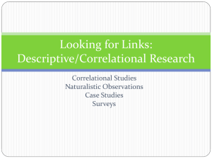 Looking for Links: Descriptive/Correlational Research