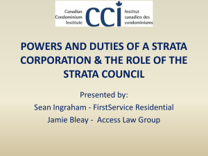 Strata Corporation - CCI Vancouver Chapter